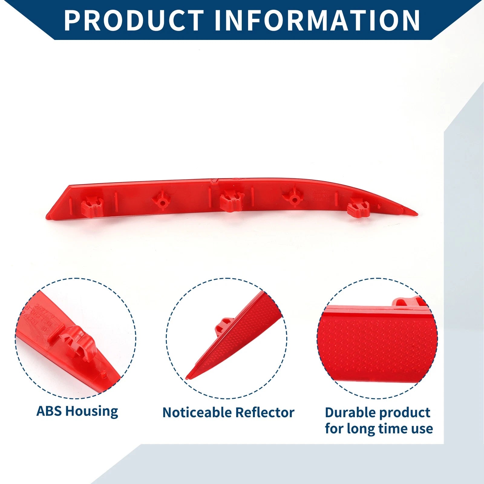 Bumper Reflector No. 63148083833 for BMW X3 (2022–2024) Red Rear Left