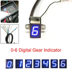 Blue LED Digital Gear Indicator for Motorcycle (0-6)