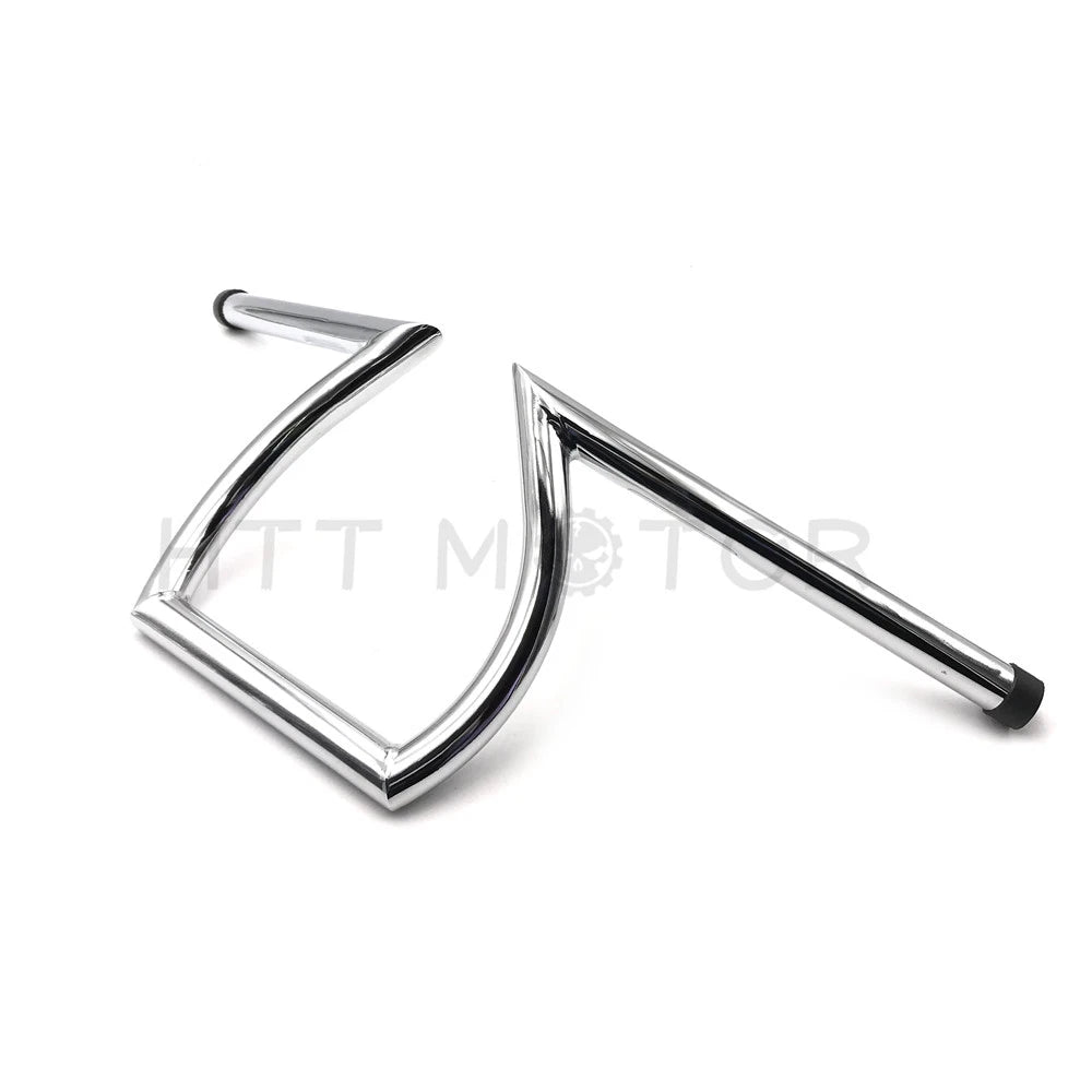 Chrome 1" Drag Z Bar Handlebar for Harley Sportster XL883 XL1200 Softail Dyna (2004–2023)