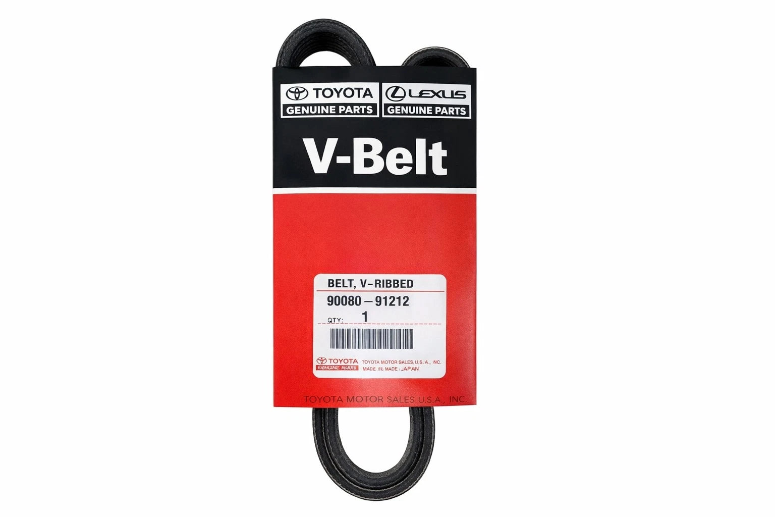 Accessory Drive Belt for Toyota Camry, Sienna, Avalon (2007–2021) 9008091212