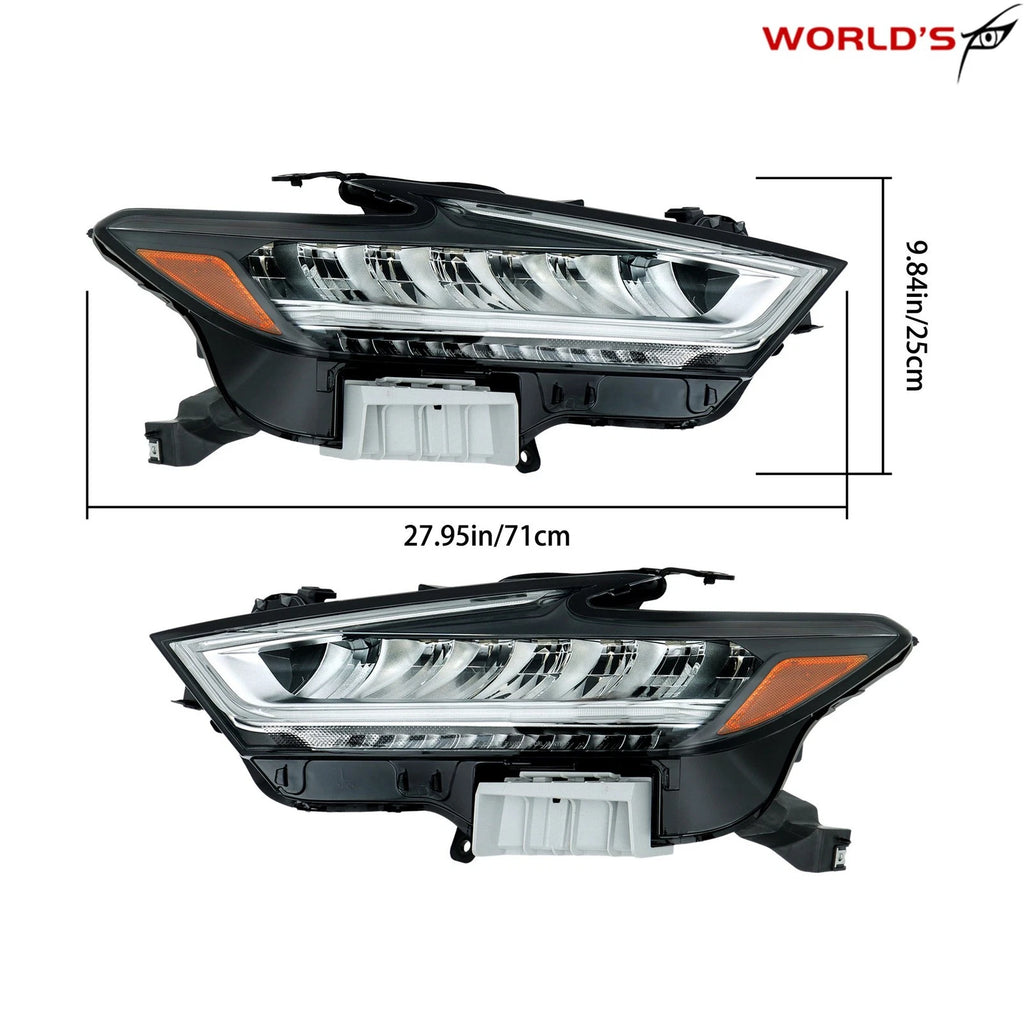 LED Headlights for Nissan Maxima (2019–2021) Chrome Housing Pair