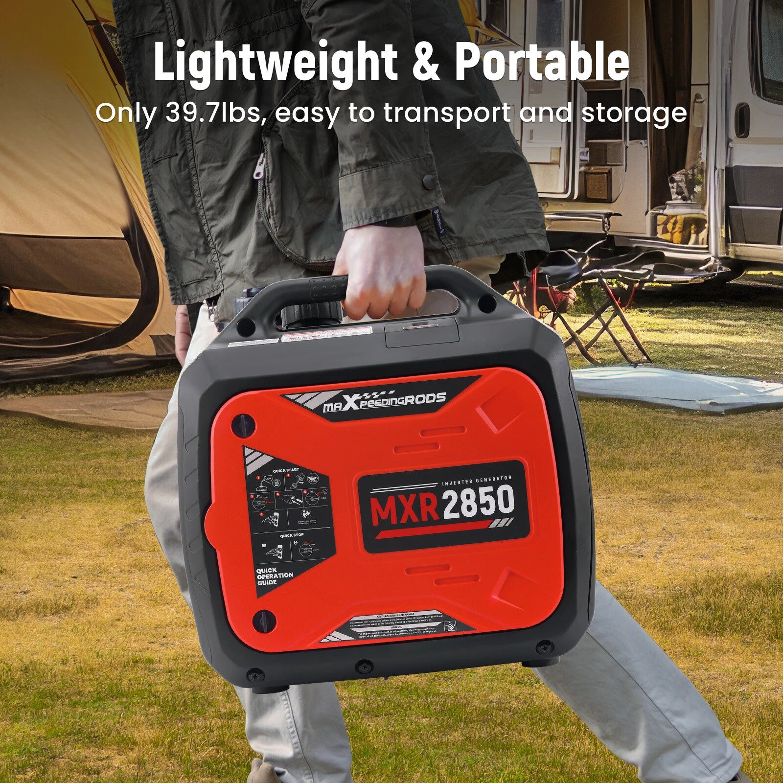 2850W Portable Gasoline Inverter Generator for Home Backup Outdoor