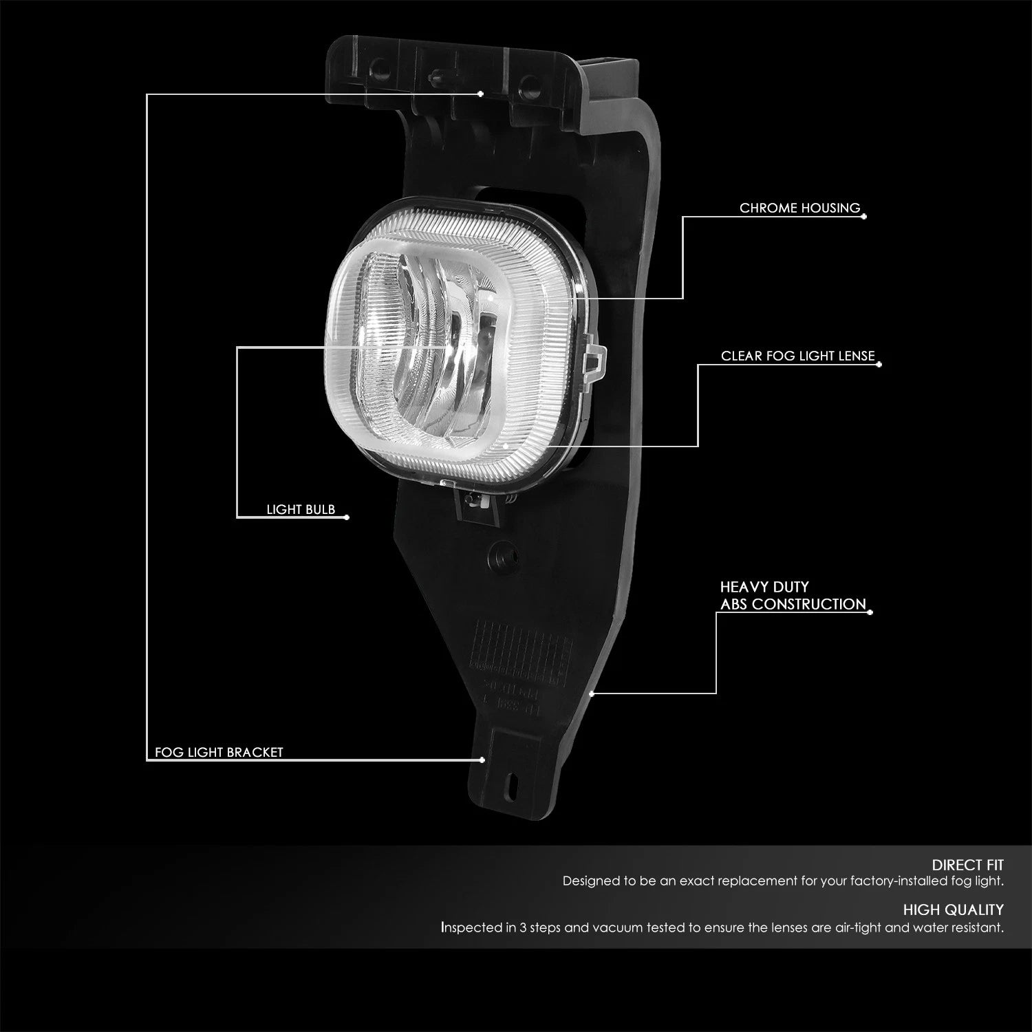 Clear Fog Light Lamps for Ford F250-F550 Super Duty Excursion (2005–2007)