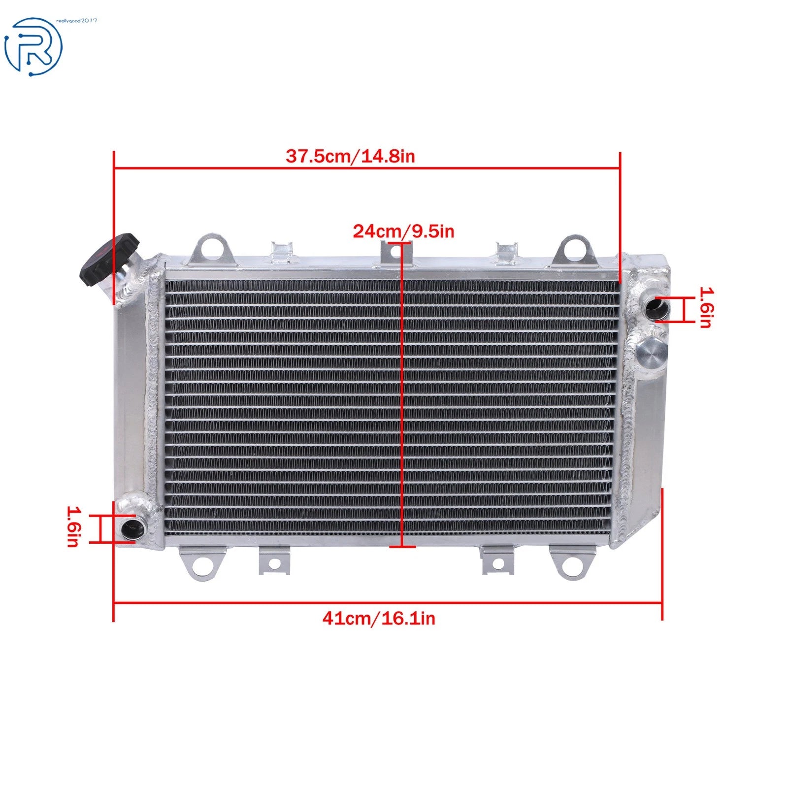 Aluminum Radiator for Kawasaki Mule 2500 2510 2520 (1993-2000)