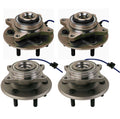 Moog Front & Rear Wheel Bearing and Hub Assemblies Kit for Ford Lincoln (4WD)