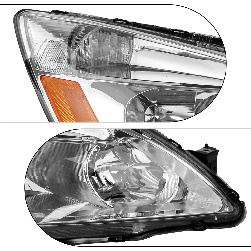 Headlights for Honda Accord (2003–2007) Pair Chrome Housing