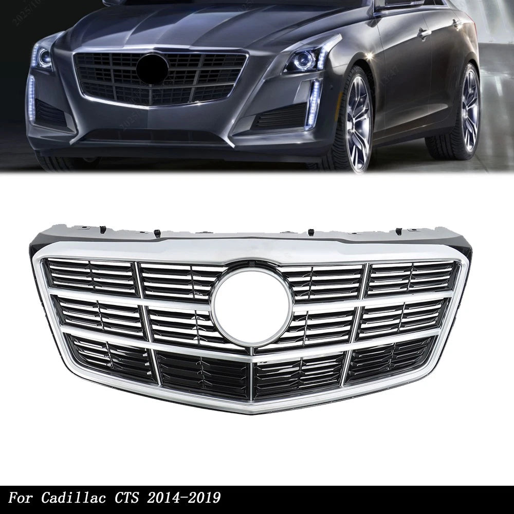 Chrome Black Front Bumper Grille for Cadillac CTS (2014–2019)