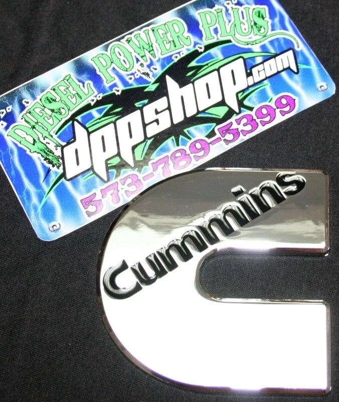 Cummins Chrome Turbo Diesel Emblem Decal for Cummins