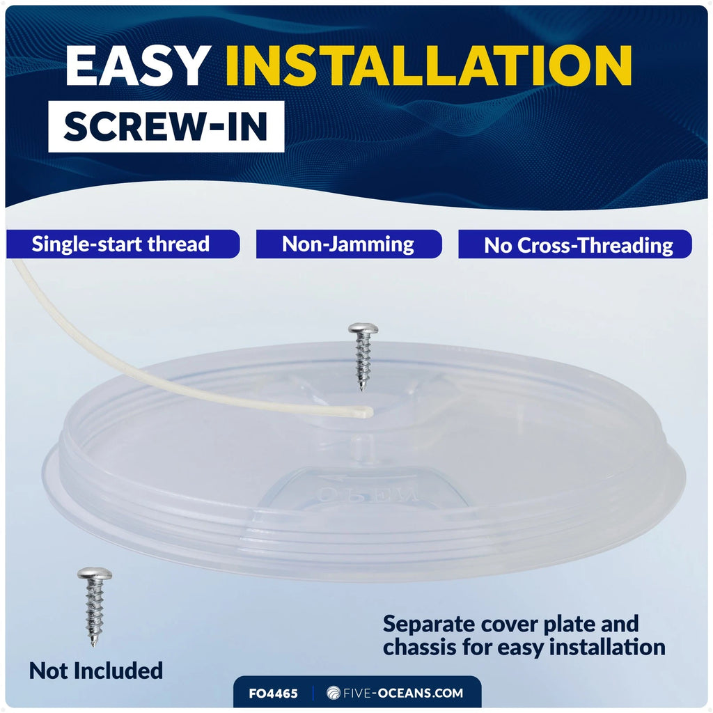 6" Round Inspection Deck Plate with Clear Lid for Marine Boat