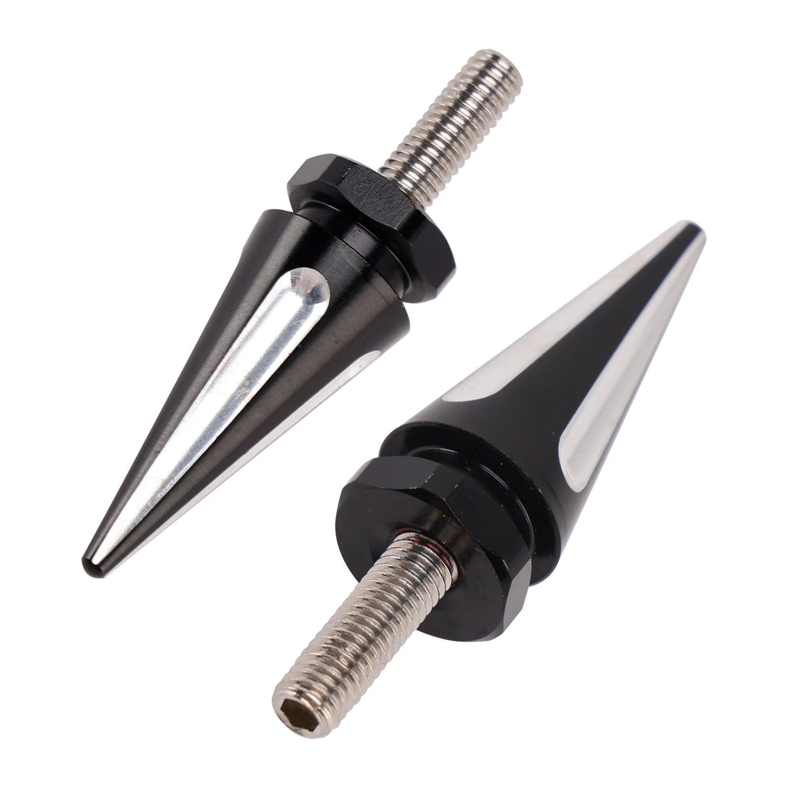 Set of 4 Black Aluminum Windshield Spiked Bolts for CVO Road Glide FLTR (2015–2025)