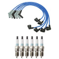 NGK Wire Set & Denso 6 Double Iridium Spark Plugs for B3000 (1995–1996)