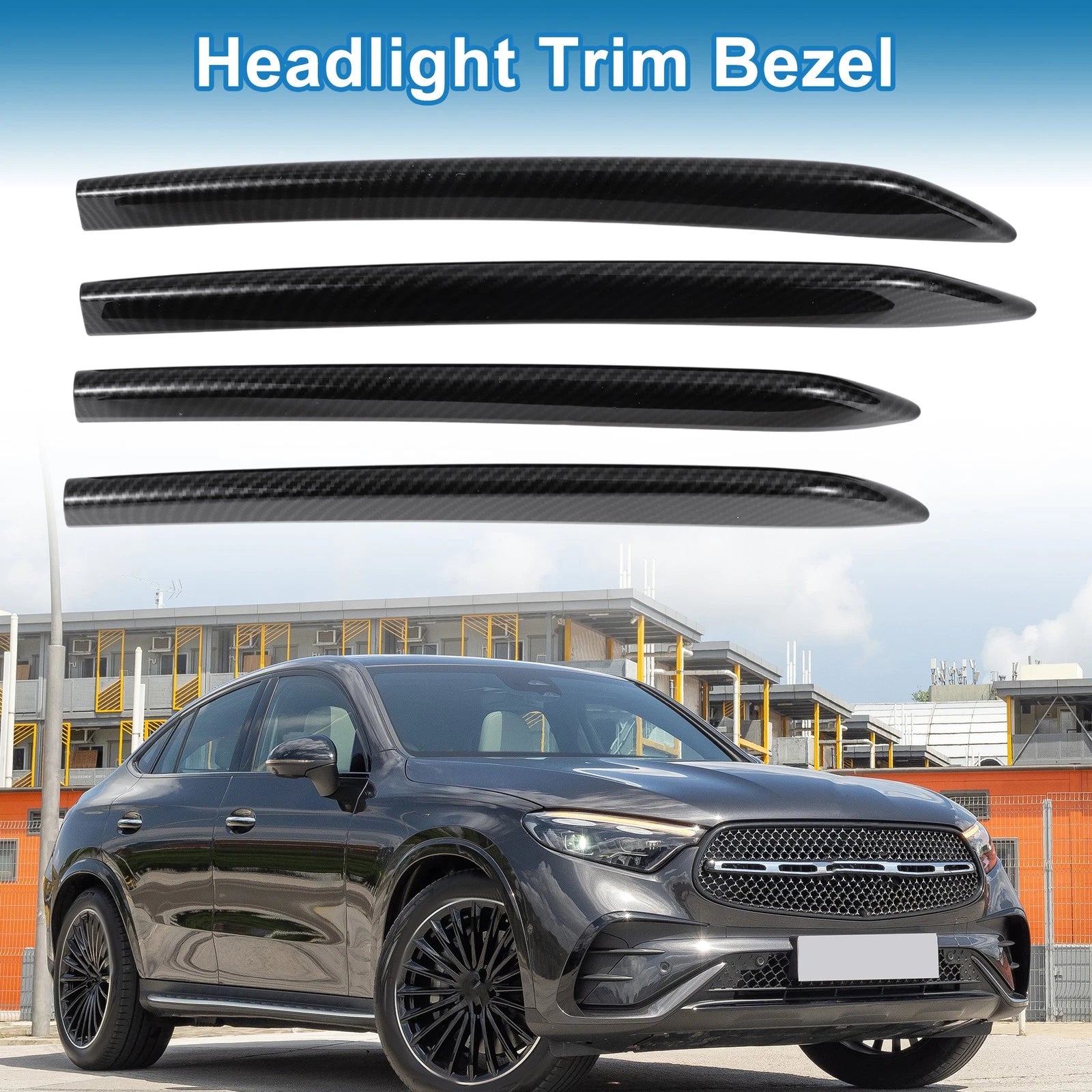 Set of 4 Headlight Trim Bezels for Mercedes-Benz GLC Class 