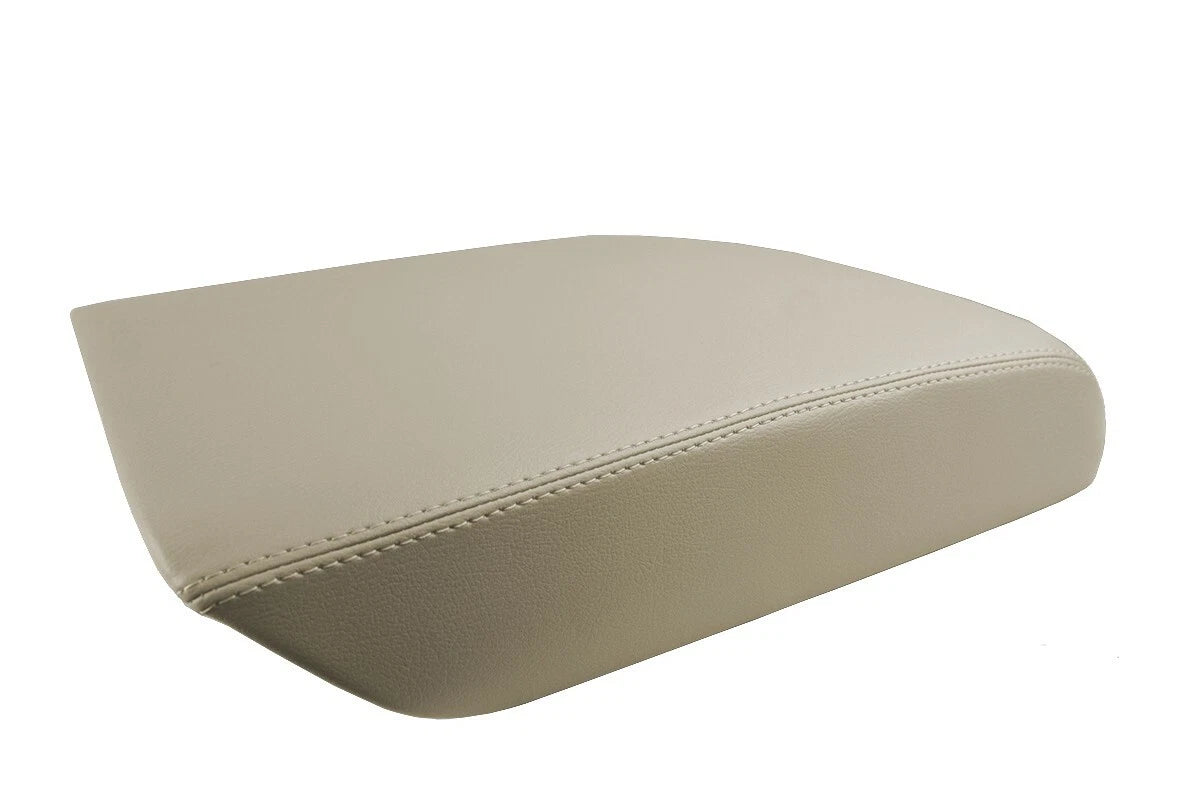 Leather Console Lid Pull Over Cover for Toyota Sequoia (2008–2022) Beige