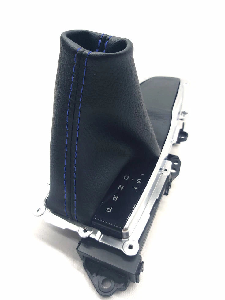 Shift Boot for Toyota Camry (2018–2021) Blue Stitch PVC Leather