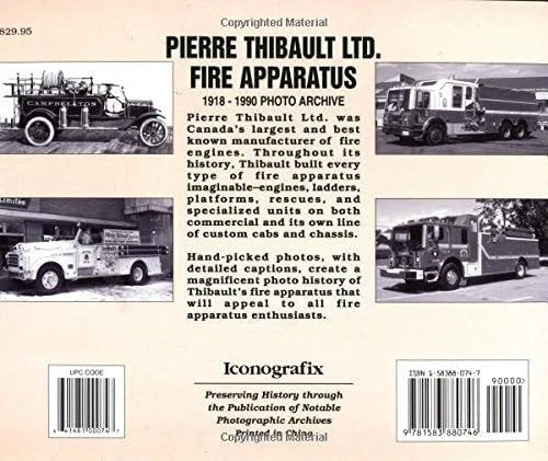 Thibault Fire Apparatus Book for Fire Engine Enthusiasts 