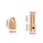 7pcs Copper Drill Chuck Set for ABS Board, Aluminium Sheet, Paperboard