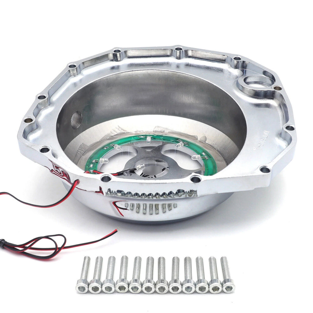 Engine Clutch Cover with Sequential Flowing LED for Suzuki Hayabusa GSX1300R (1999–2022)