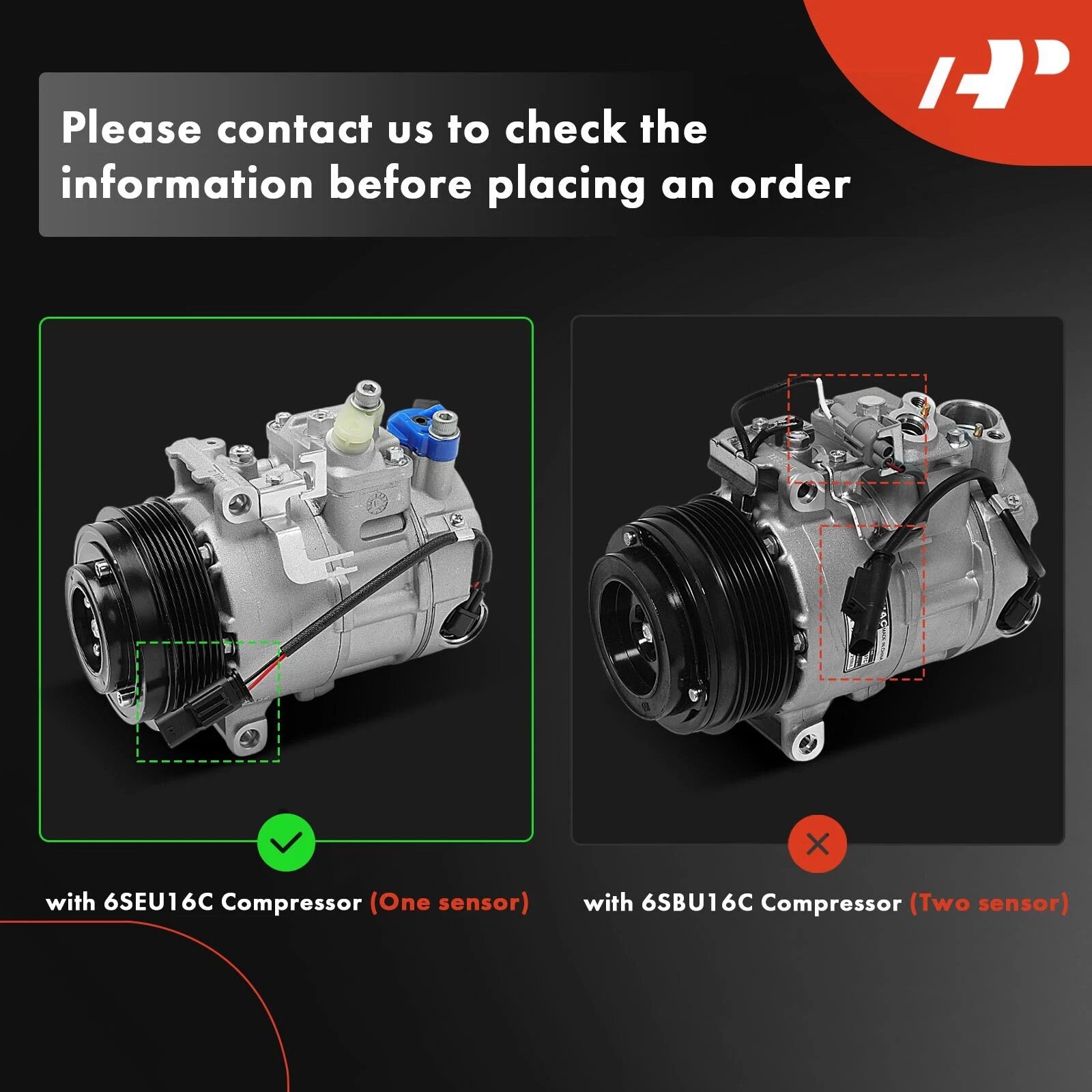A/C Compressor with Clutch for Mercedes-Benz C300 C350 E250 E350 GLK350 (2008–2015)