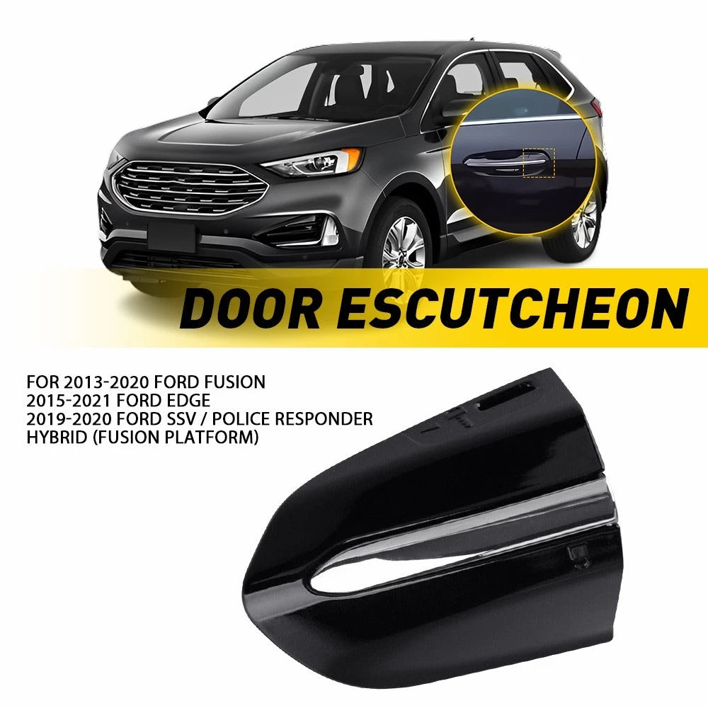 Door Handle Key Cap Cover Bezel for Ford Edge (2015–2021) Black