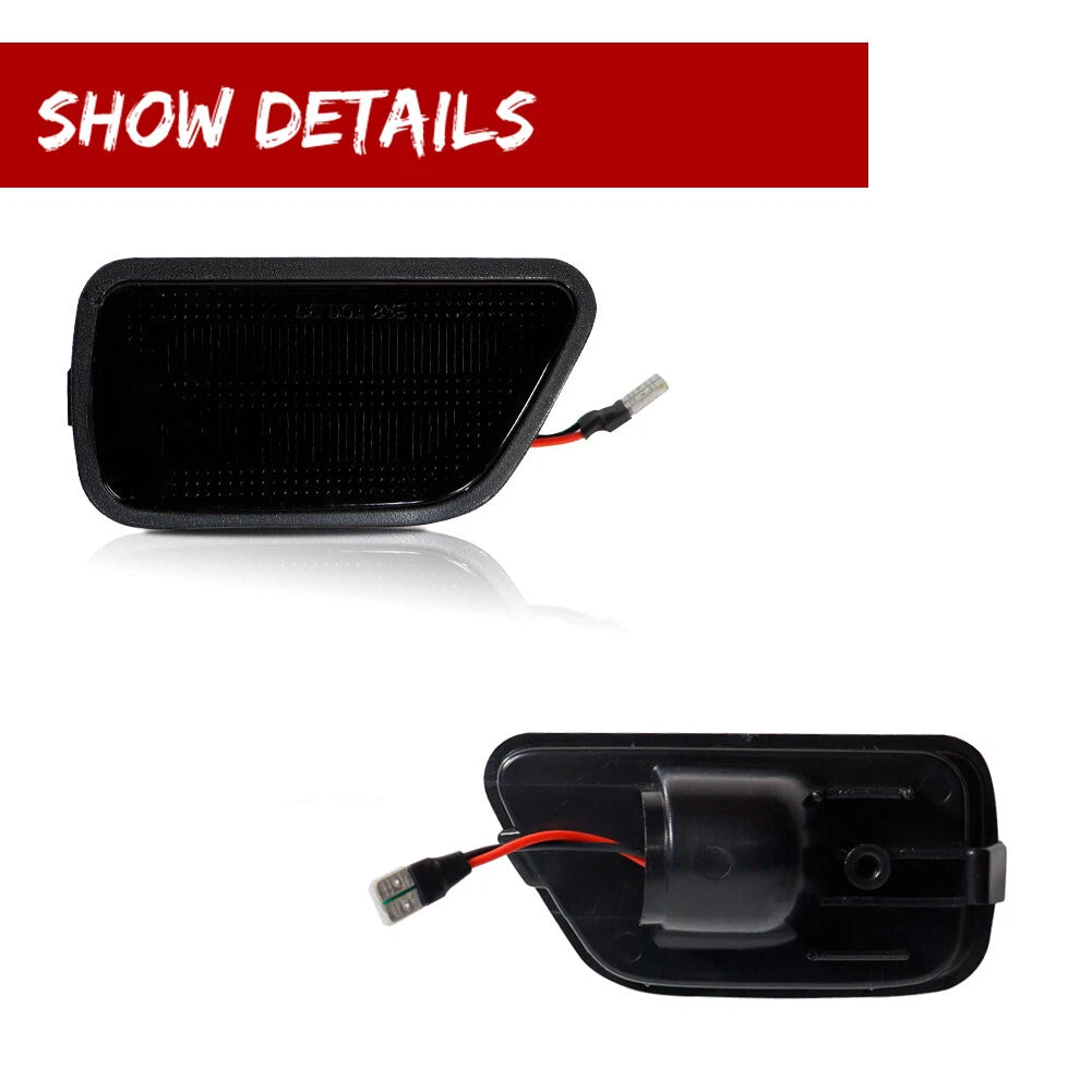2X Smoked Red LED Rear Bumper Side Marker Lamps for Honda CR-V (1997–2001)
