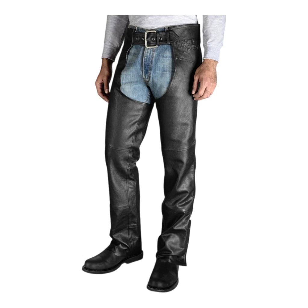 2X Adjustable Leather Chaps for Harley Stock II (98025-18VM)