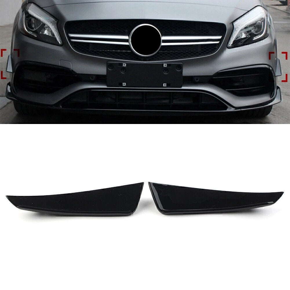 Front Bumper Lip Splitter Trim for Mercedes Benz A Class W176 (2016–2018)