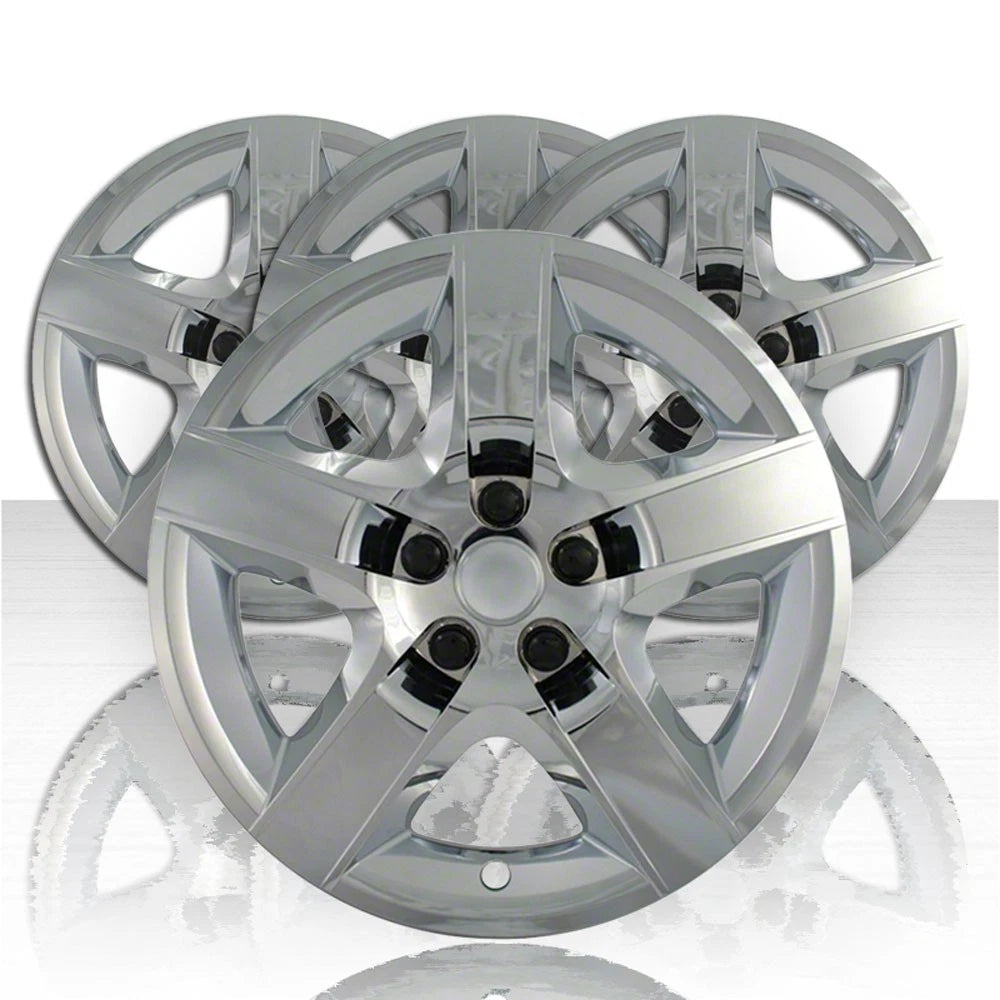 Set of Four Chrome Hubcap Wheel Covers for 2008-2012 Chevy Malibu (17")