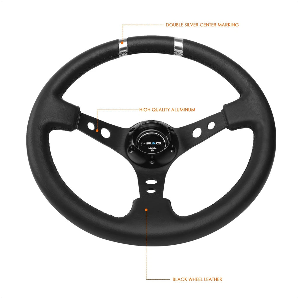 NRG RST-016R-SL 350mm Steering Wheel for Racing Hub Adaptors (Fits 6x70mm)