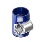 Set of 4 AN-4 Push On Hose End Cover Clamp Finisher Blue Aluminum Anodized