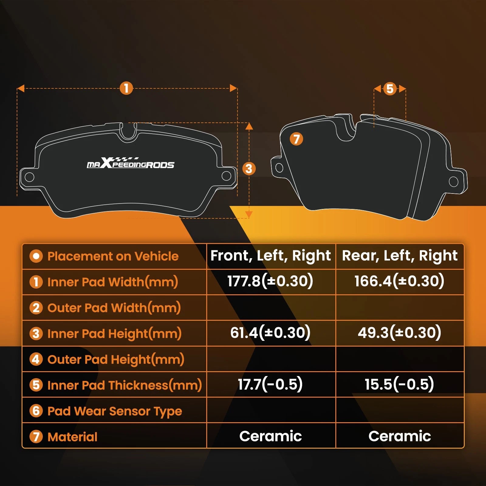 Brake Rotors and Pads Set for Dodge Ram 1500, Durango (2006–2010)
