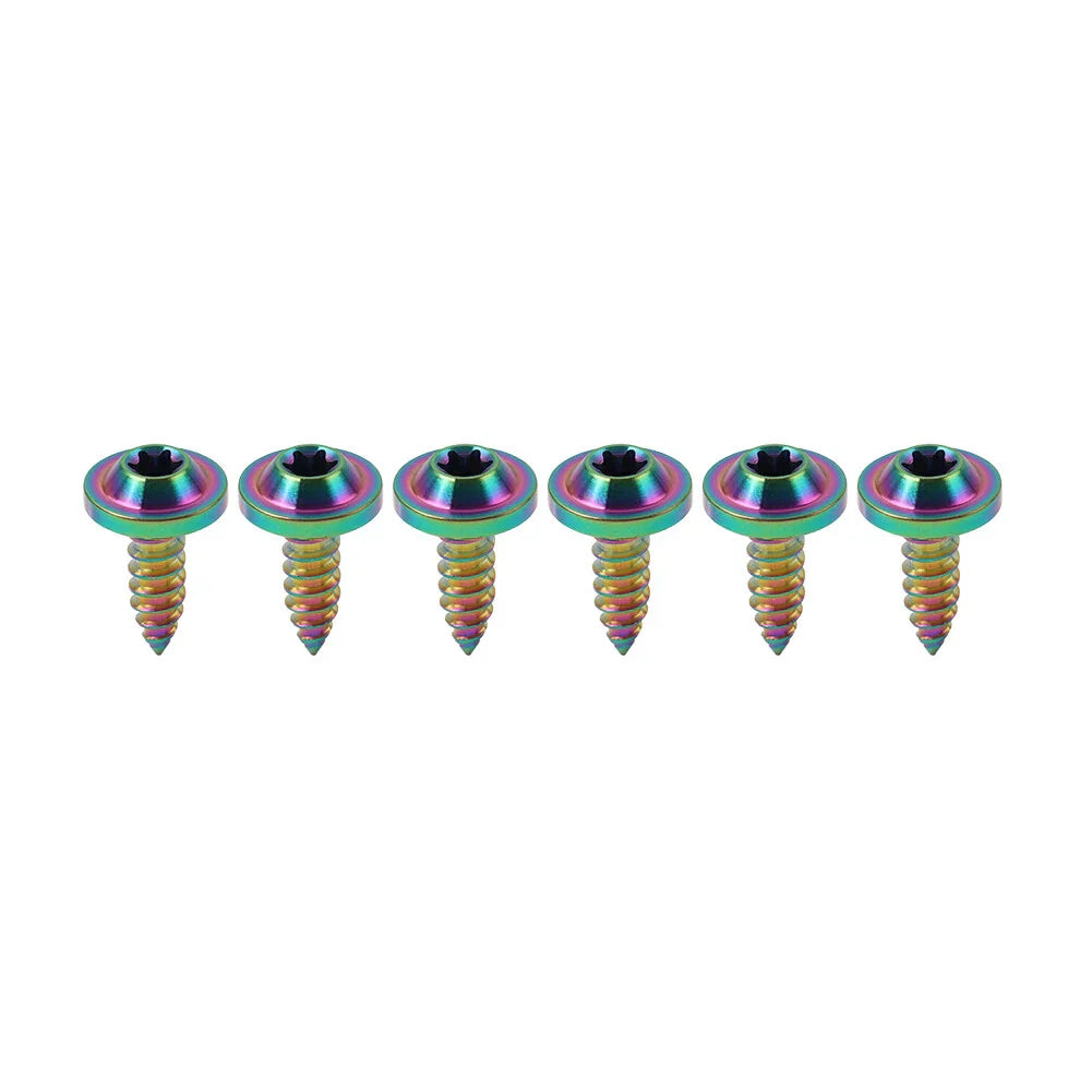6 x M5x15mm Titanium Torx Head Self Tapping Screws Fasteners for Cars
