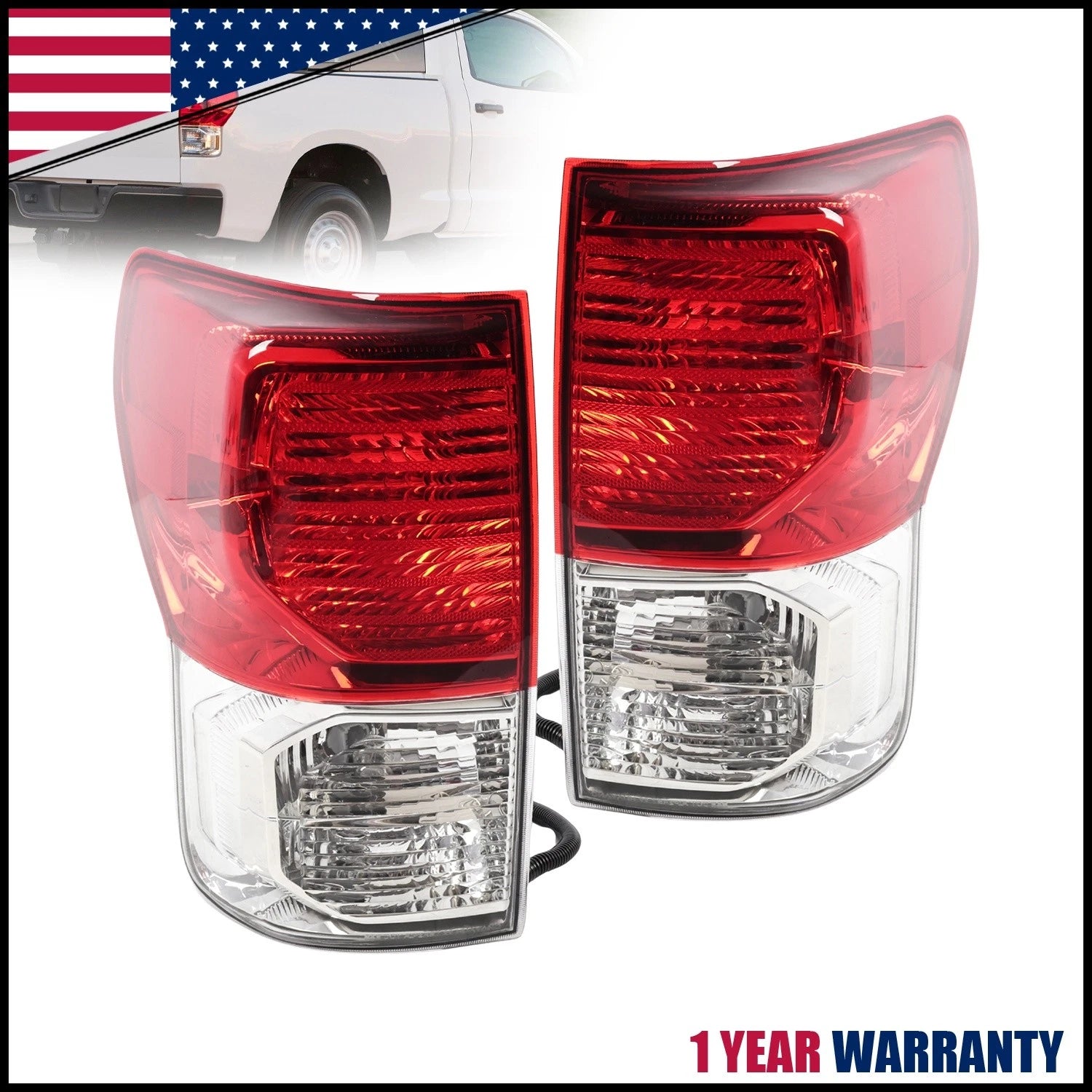 Tail Light Brake Lamp Set of 2 for Tundra Pickup (2007–2013) LH+RH