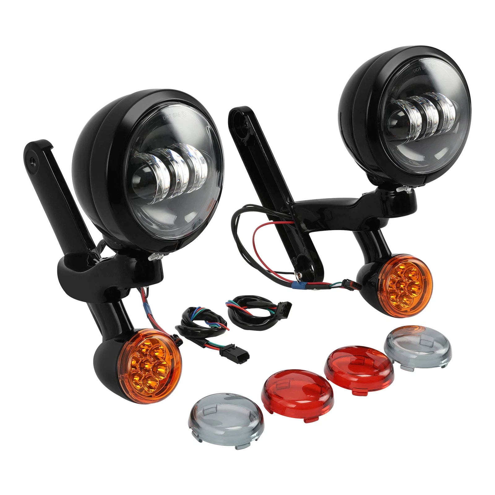4.5" LED Spot Fog Light Turn Signal for Harley Street Glide (1994–2013)
