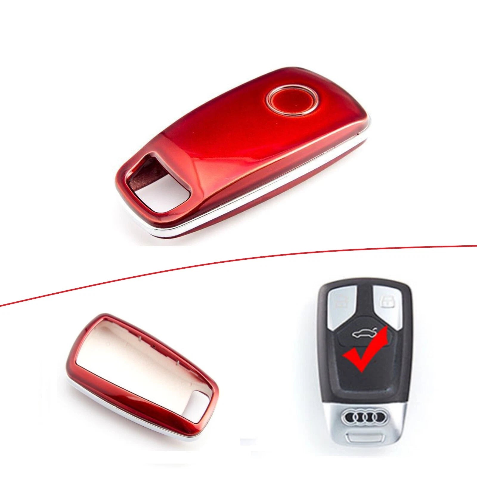 ABS Remote Key Cover Case Shell for Audi (2017–2024)