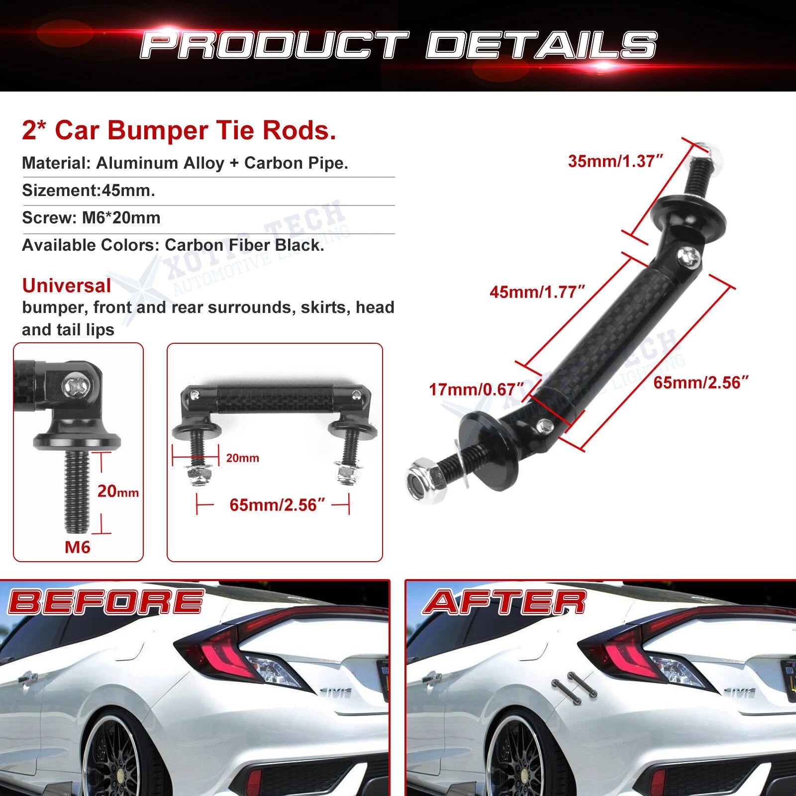 Bumper Trunk Splitter Fastener for Honda Acura (2017-2022)