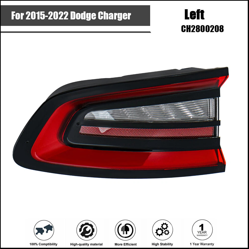 LED Tail Light Housing for Dodge Charger (2015–2022) Black Driver Side