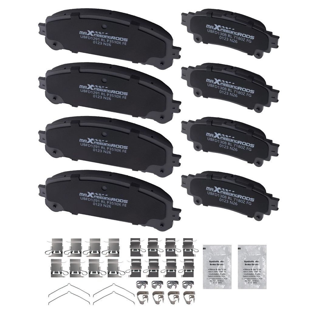 8pcs Brake Pads Set for Toyota Highlander (2014–2020), Sienna (2011–2024)
