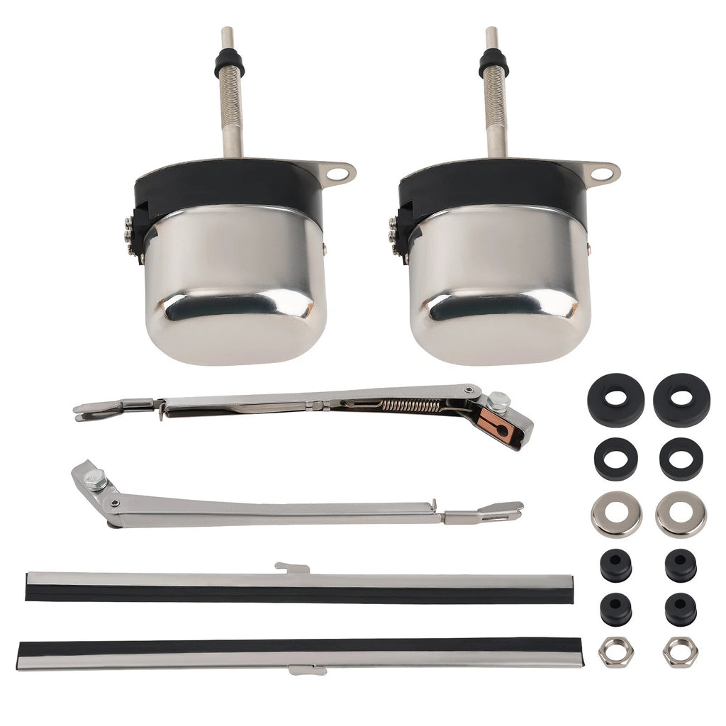 Set of 2 Windshield Wiper Motors for Ford Chevy Jeep (Universal)