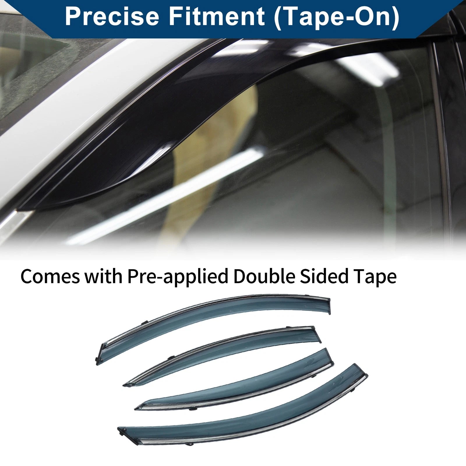 Set of 4 Window Deflectors for Mazda 3 Sedan (2010–2013)