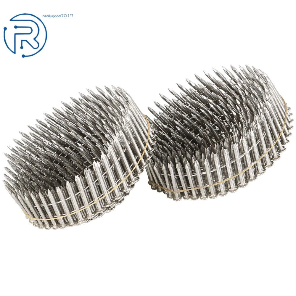 1200 Pcs 15 Degree Ring Shank Stainless Steel Siding Nails 1-1/4” ×.09”