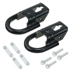 2X Black Tow Hooks with Hardware for Ford F-150 (2015-2023)
