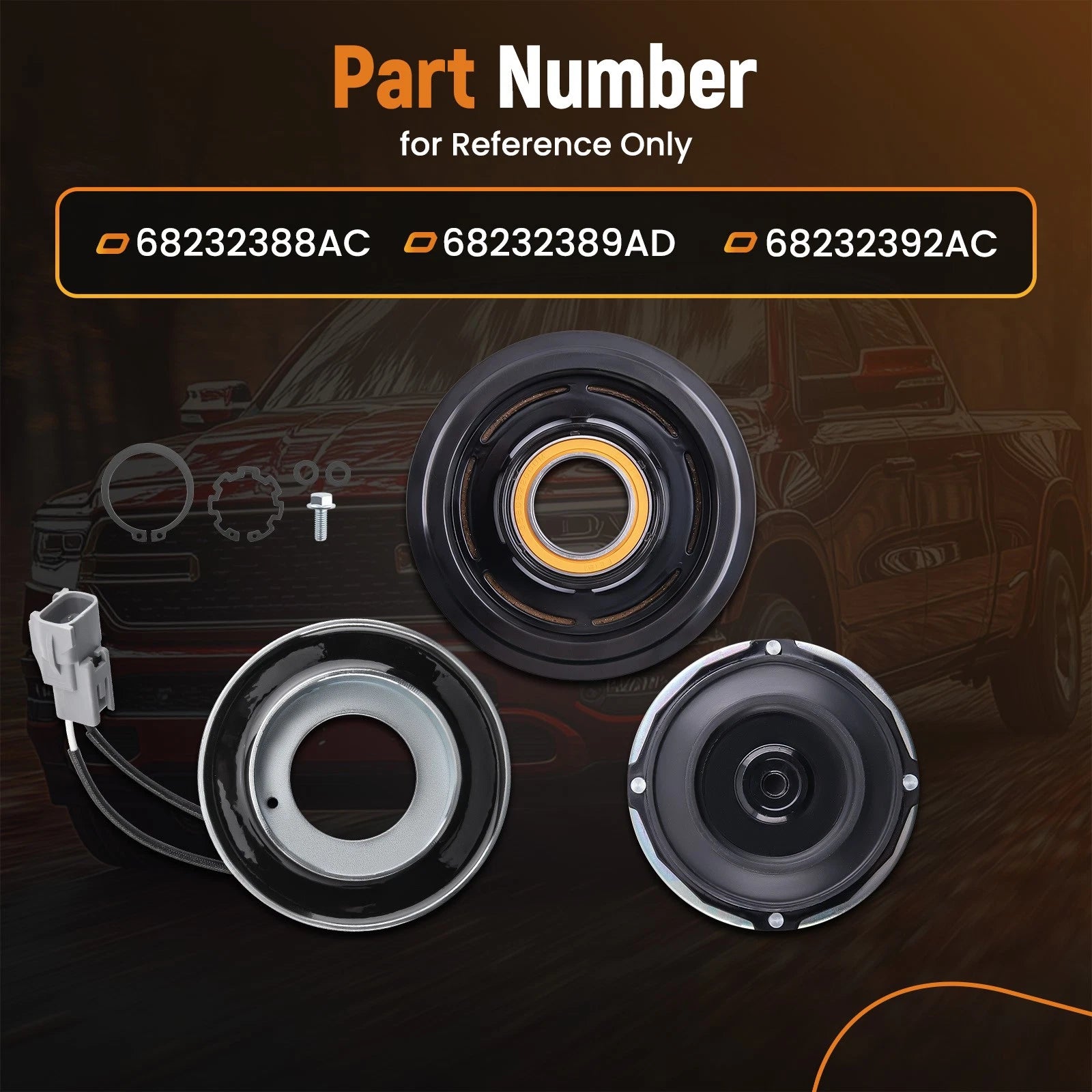 A/C Compressor Clutch Kit for Dodge Ram 1500 5.7L (2018–2019)