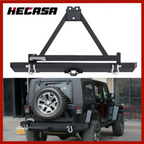 Textured Rear Bumper with Tire Carrier & D-Rings for Jeep Wrangler (1987–2006)