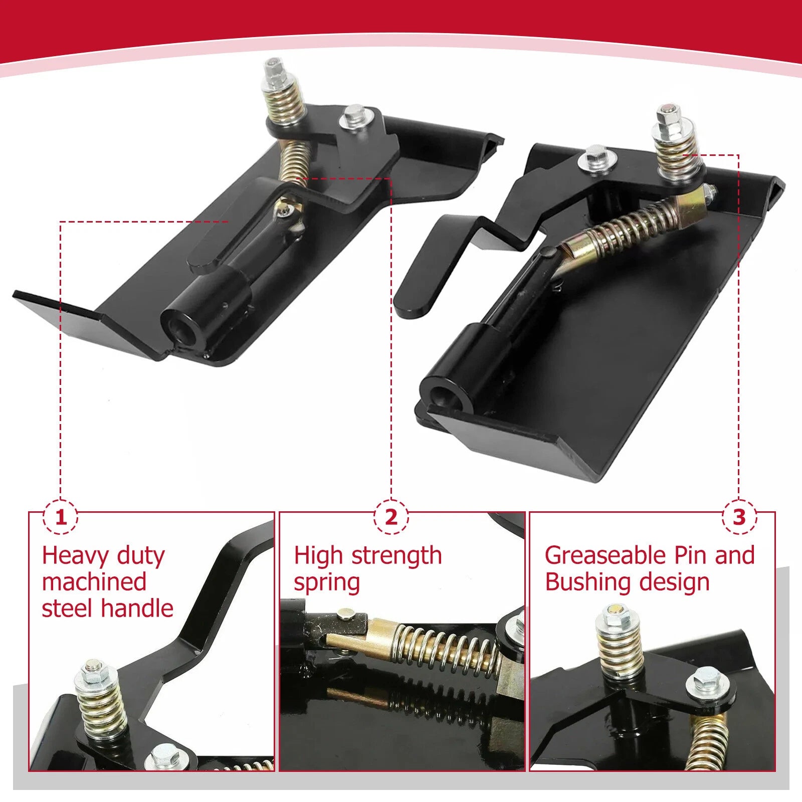 Quick Attach Bucket Conversion Adapter Latch Plates for Skid Steer (Universal)