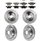 Set of 4 Brake Disc and Pad Kits for Mercedes-Benz
