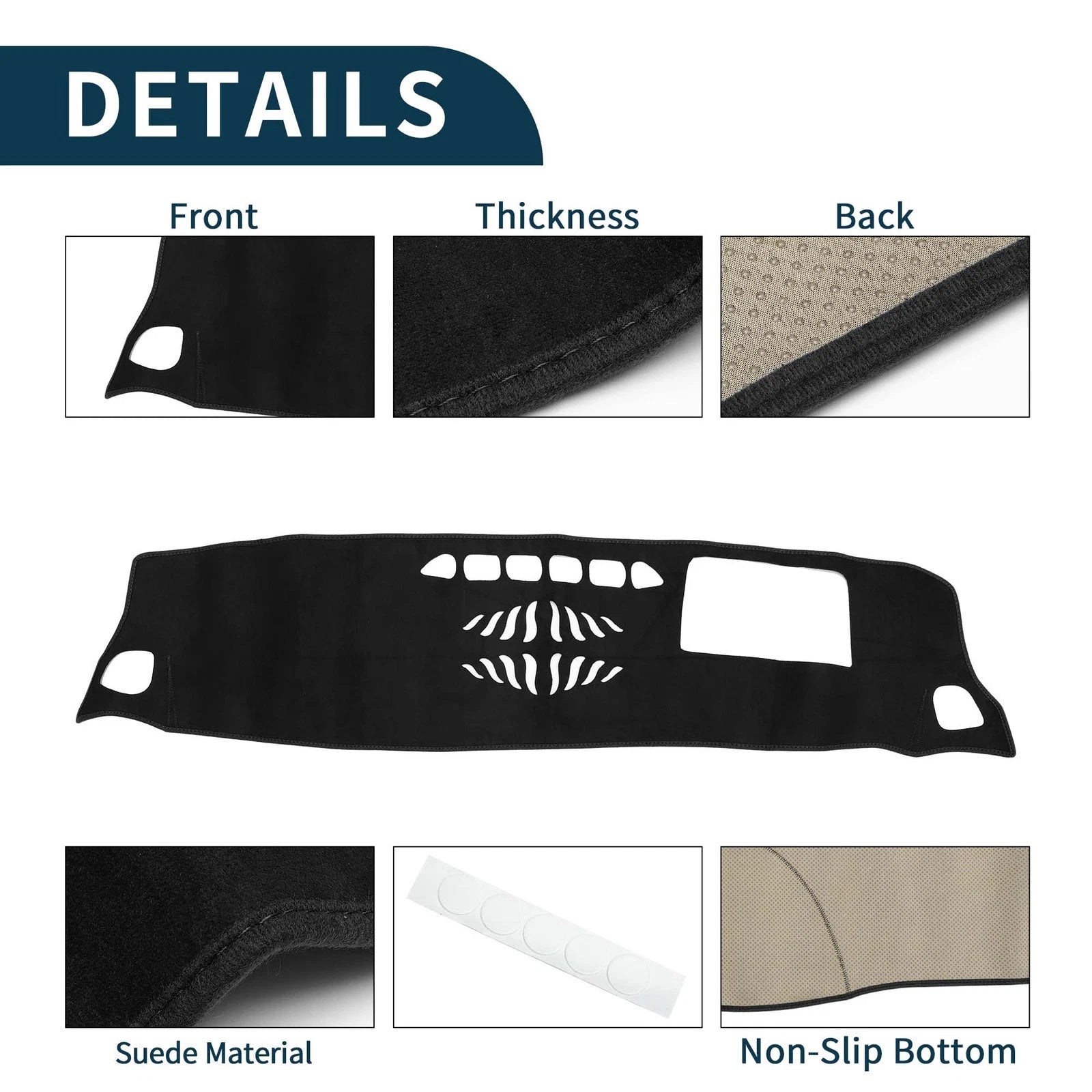 Dashboard Cover Mat for Mercedes-Benz GLB X247 (2020–2022) Black