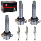 3 Pack Ignition Coil & Spark Plug for Can-Am Maverick X3 Turbo R (2017–2021)