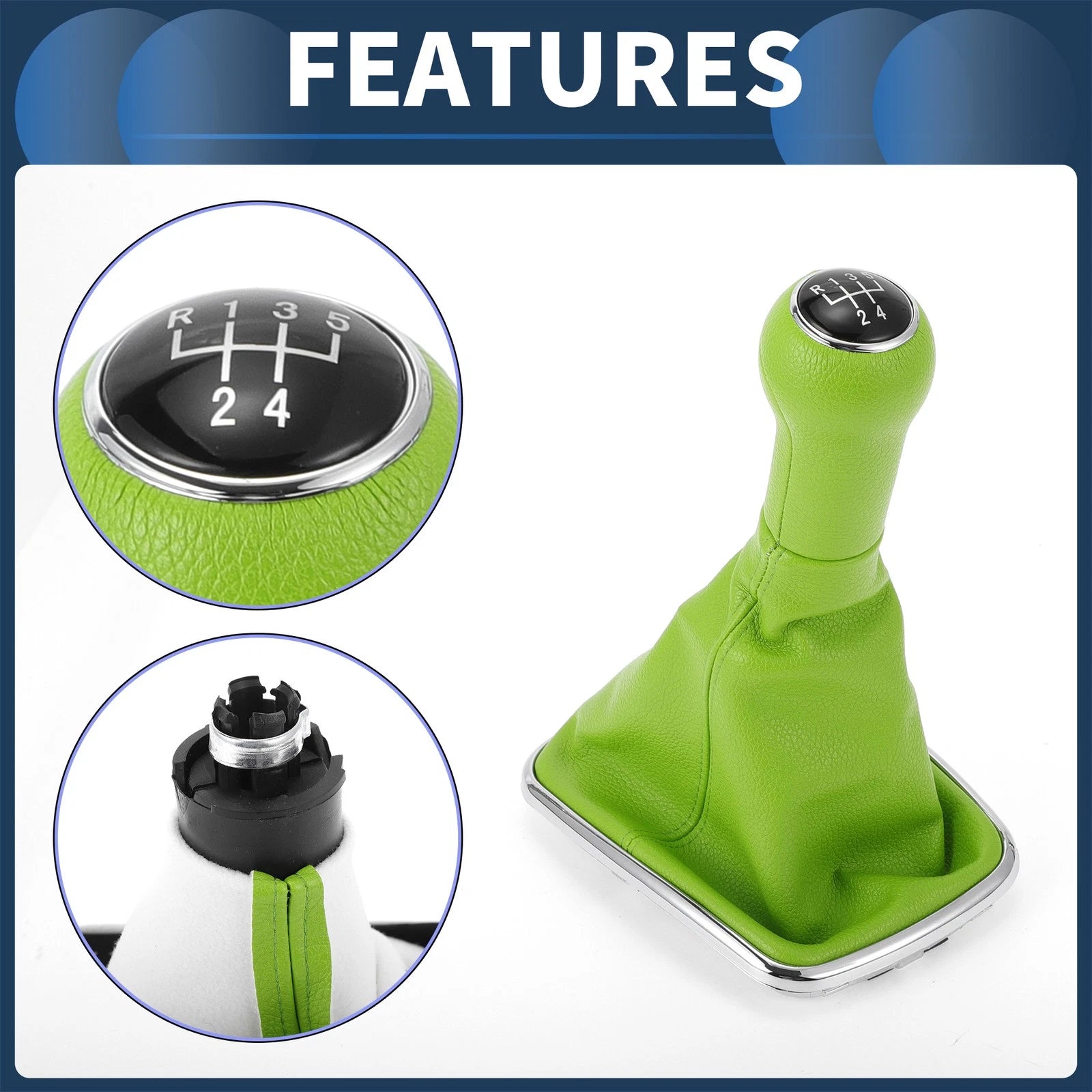 5 Speed Gear Shift Knob with Cover for Volkswagen Bora Golf MK4 (1998–2007)