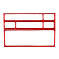 2X Carbon Fiber Red Console Radio CD Panel Trim for BMW 3 Series (1991–1999)