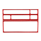 2X Carbon Fiber Red Console Radio CD Panel Trim for BMW 3 Series (1991–1999)